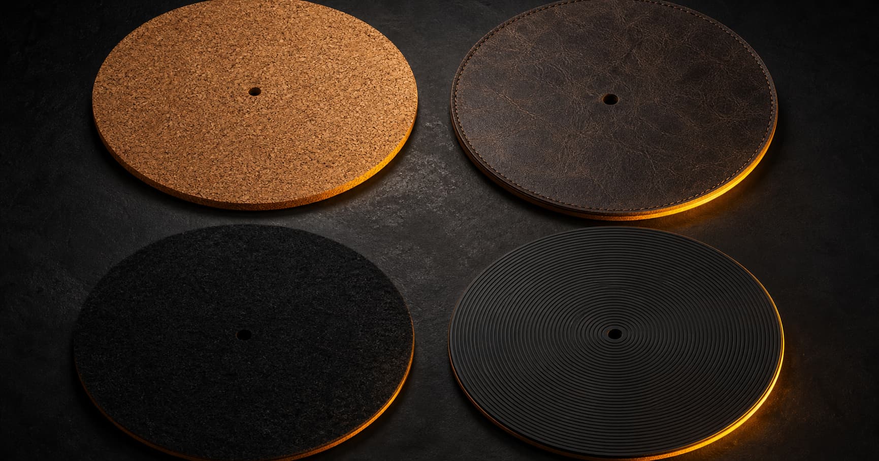 Couvre-plateau vinyle : liège, cuir, feutrine ou caoutchouc ?